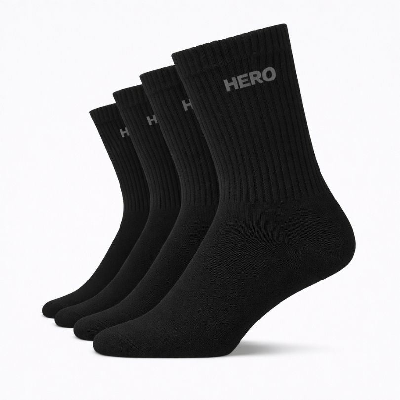 Tennis Socks - Black 4 pary