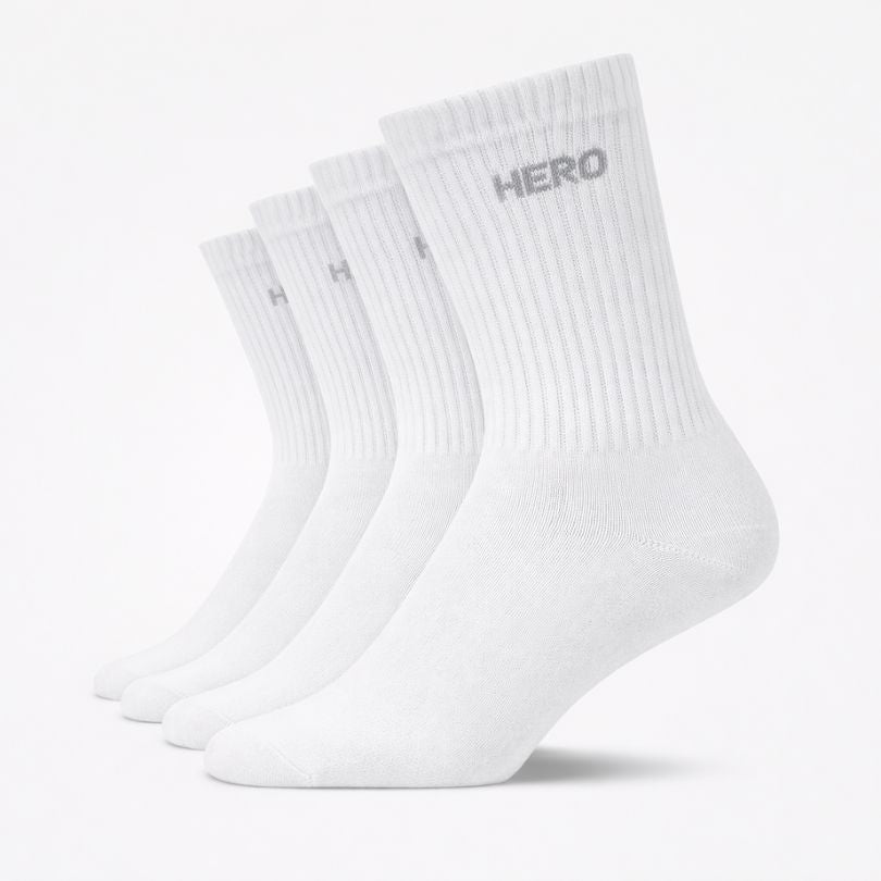 Tennis Socks - White 4 pary