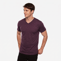 V-Neck Heather Burgundy