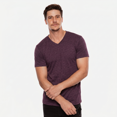 V-Neck Heather Burgundy