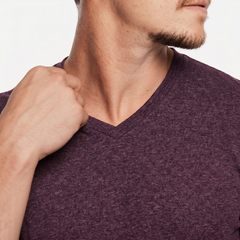 V-Neck Heather Burgundy