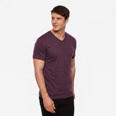 V-Neck Heather Burgundy