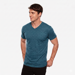 V-Neck Heather Deep Teal