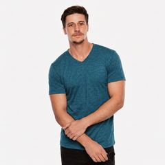 V-Neck Heather Deep Teal