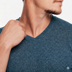 V-Neck Heather Deep Teal