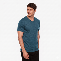 V-Neck Heather Deep Teal